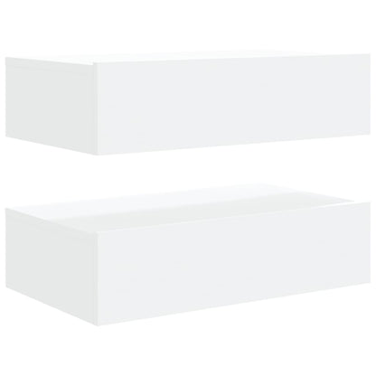 2 Piece TV Cabinet Set with LED Lights White 60x35x15,5 cm