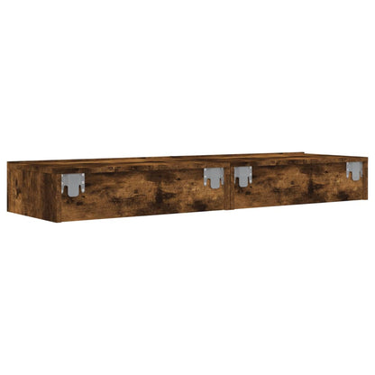 2 Piece TV Cabinet Set with LED Lights Smoked Oak 60x35x15,5 cm
