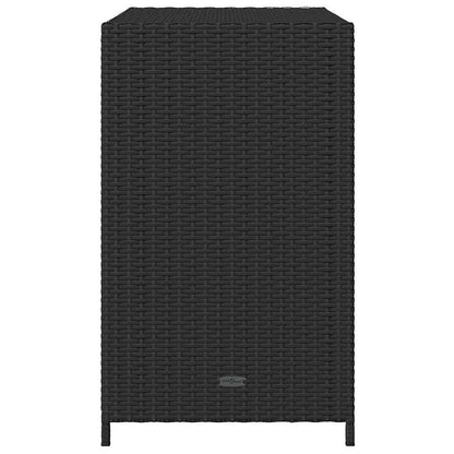 Garden Storage Cabinet Black 83x45x76 cm Poly Rattan