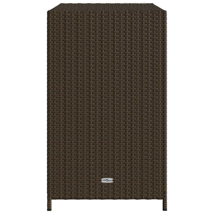 Garden Storage Cabinet Brown 83x45x76 cm Poly Rattan