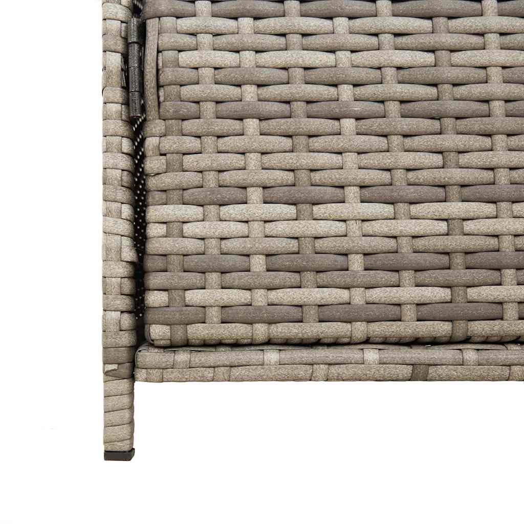 Garden Storage Cabinet Grey 83x45x76 cm Poly Rattan