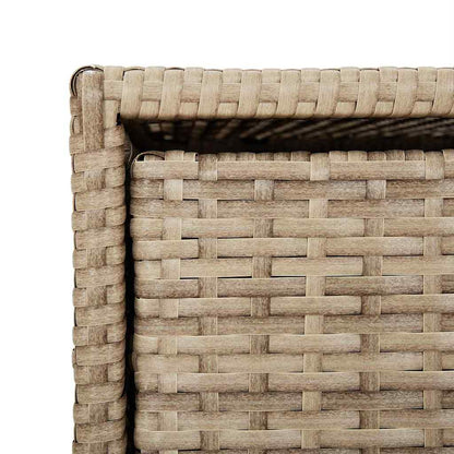 Garden Storage Cabinet Beige 55x59x80 cm Poly Rattan