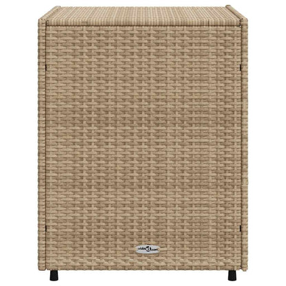Garden Storage Cabinet Beige 55x59x69 cm Poly Rattan