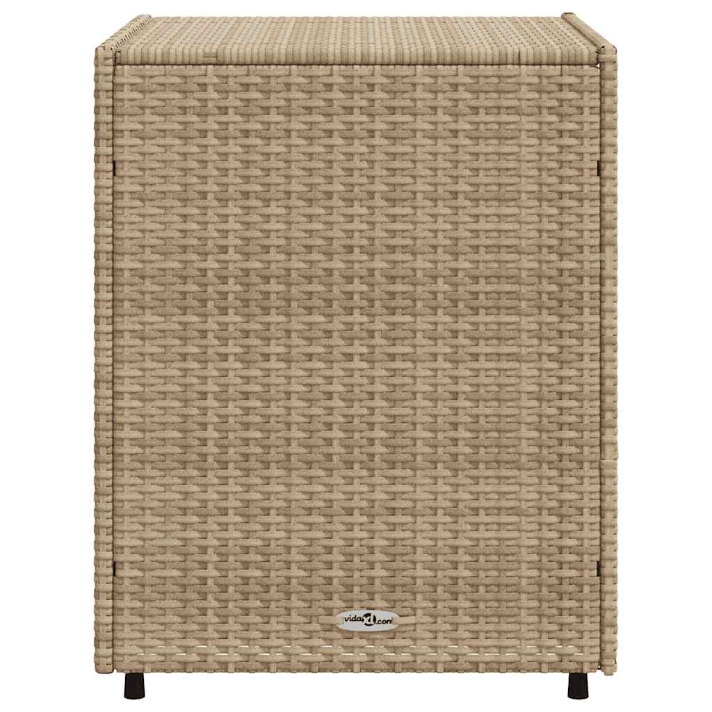 Garden Storage Cabinet Beige 55x59x69 cm Poly Rattan