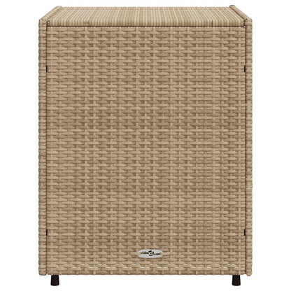 Garden Storage Cabinet Beige 55x59x69 cm Poly Rattan