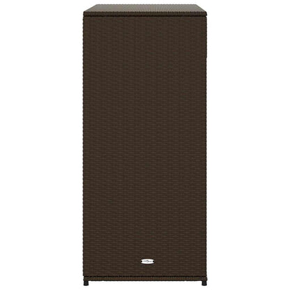 Garden Storage Cabinet Brown 105x55x113 cm Poly Rattan
