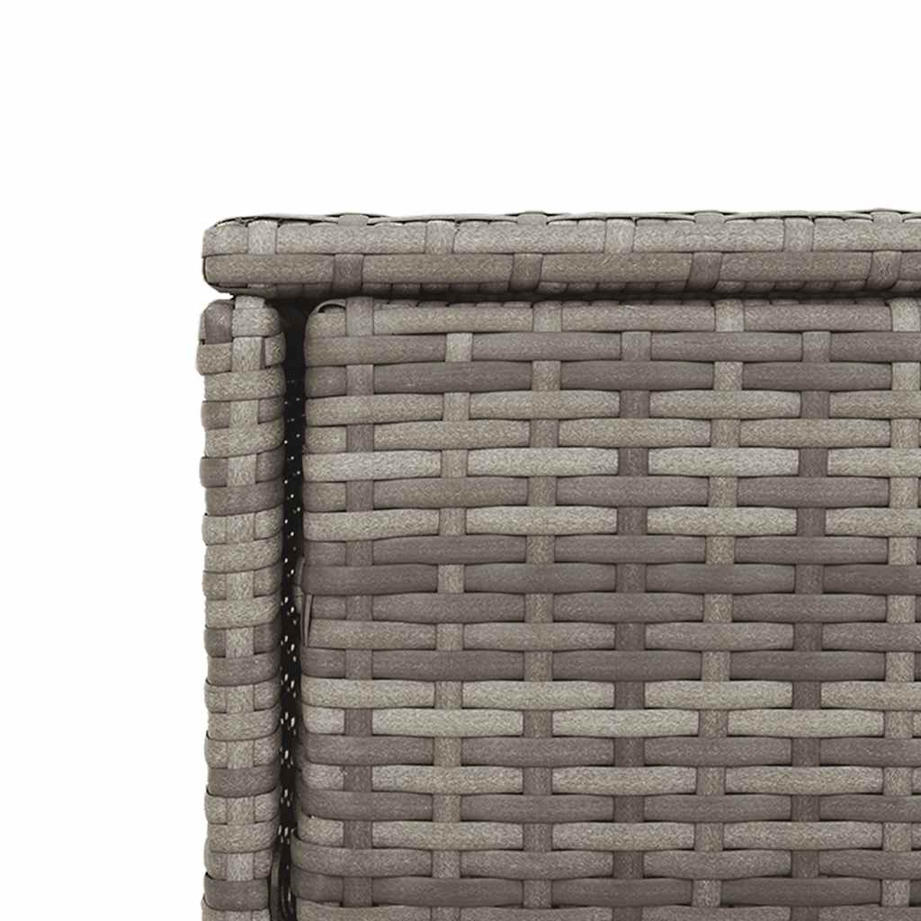 Garden Storage Cabinet Grey 105x55x113 cm Poly Rattan