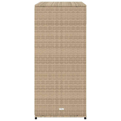 Garden Storage Cabinet Beige 105x55x113 cm Poly Rattan