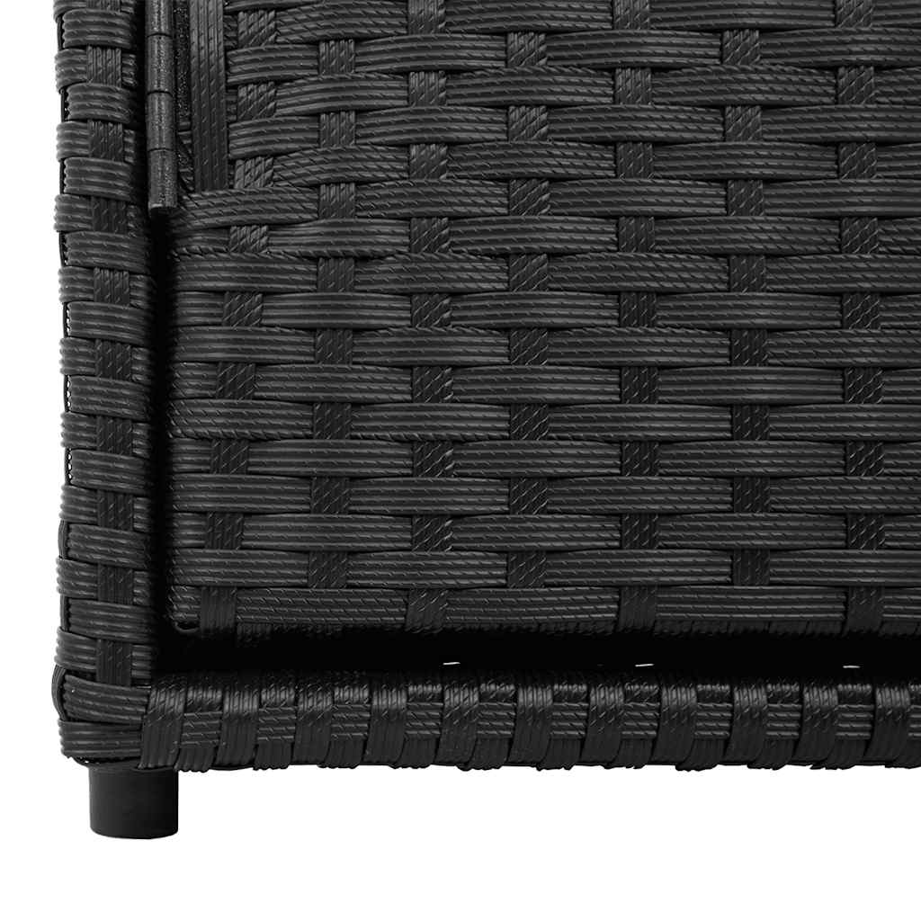 Garden Storage Cabinet Black 110x55x60,5 cm Poly Rattan