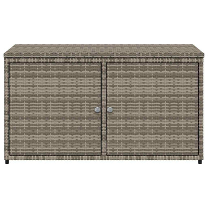 Garden Storage Cabinet Grey 110x55x60.5 cm Poly Rattan
