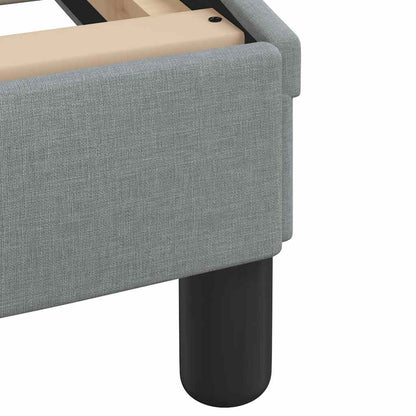 Bed Frame "Dover" Light Grey 100x190 cm Fabric