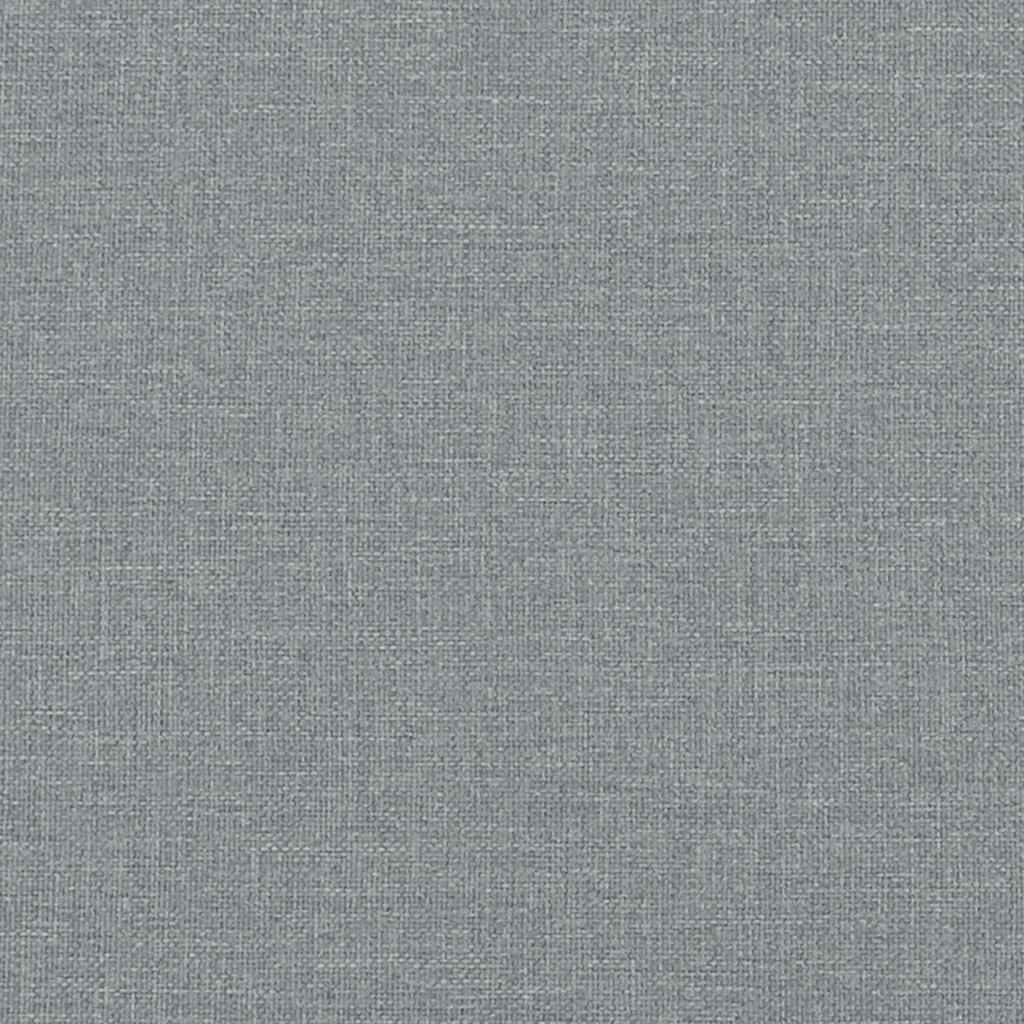 Bed Frame "Dover" Light Grey 100x190 cm Fabric