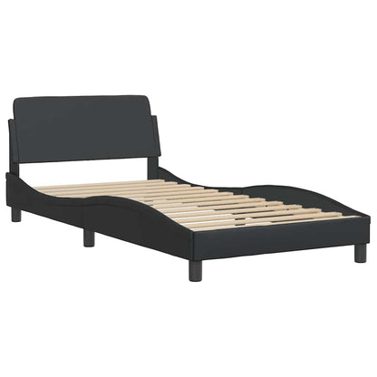 Bed Frame "Dover" Black 100x190 cm Faux Leather