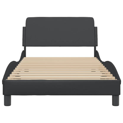 Bed Frame "Dover" Black 100x190 cm Faux Leather