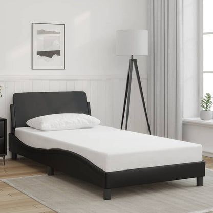 Bed Frame "Dover" Black 100x190 cm Faux Leather