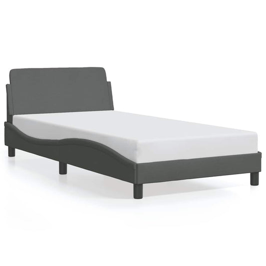 Bed Frame "Dover" Dark Grey 100x203 cm Fabric