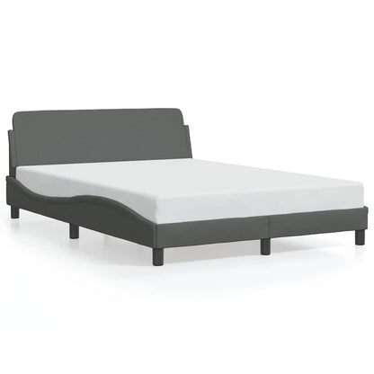 Bed Frame "Dover" Dark Grey 137x190 cm Fabric
