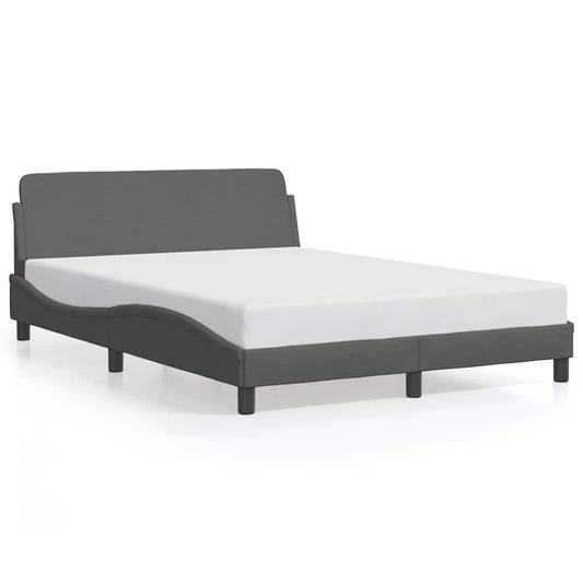 Bed Frame "Dover" Dark Grey 137x190 cm Fabric