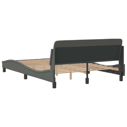 Bed Frame "Dover" Dark Grey 137x190 cm Fabric