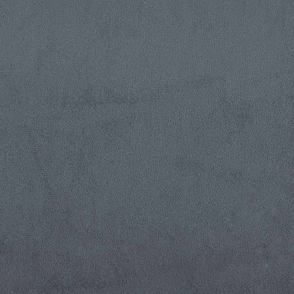 Bed Frame "Dover" Dark Grey 137x190 cm Velvet
