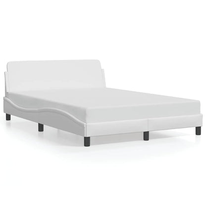 Bed Frame "Dover" White 137x190 cm Faux Leather