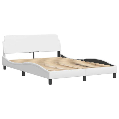 Bed Frame "Dover" White 137x190 cm Faux Leather