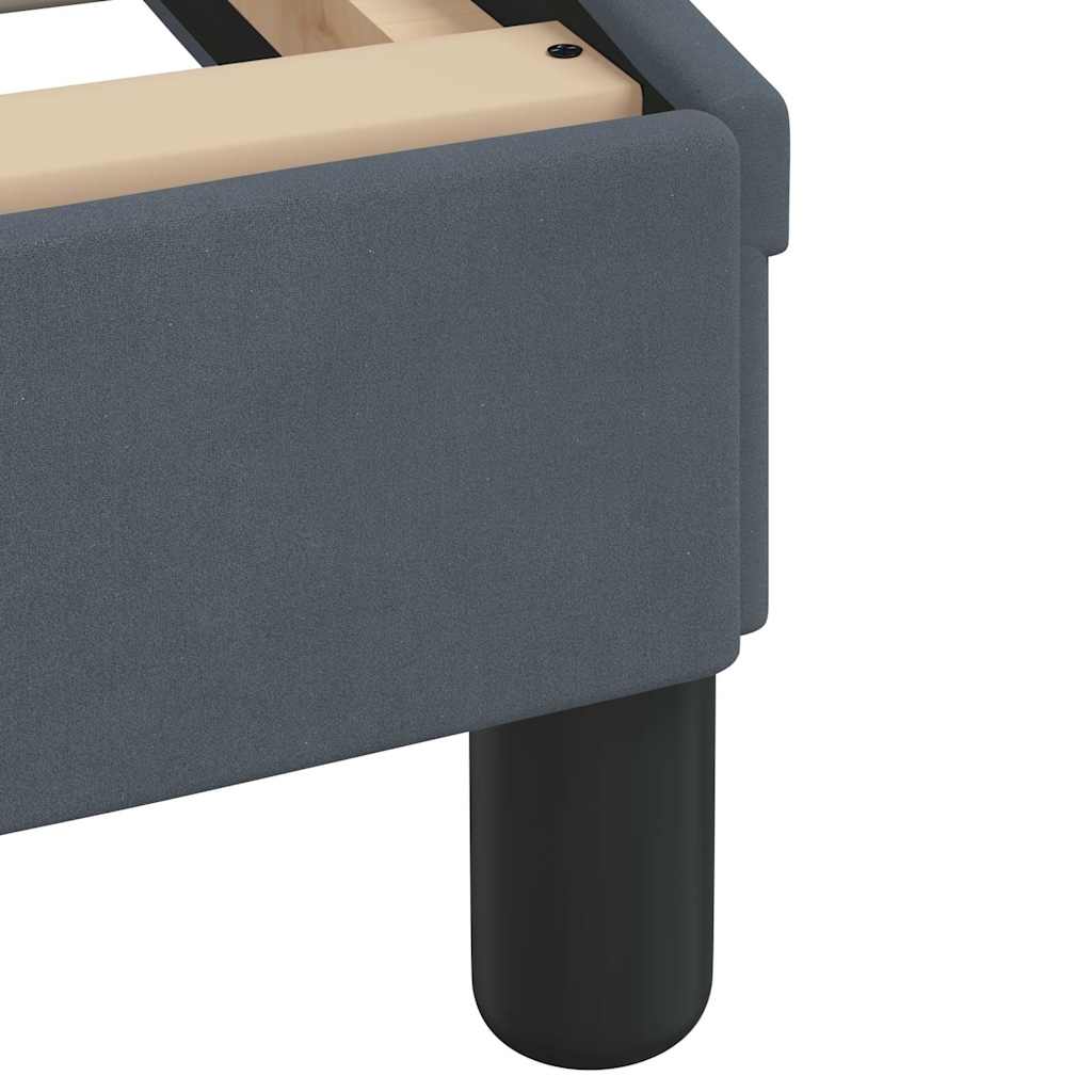 Bed Frame "Dover" Dark Grey 152x203 cm Velvet
