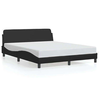 Bed Frame "Dover" Black 152x203 cm Faux Leather