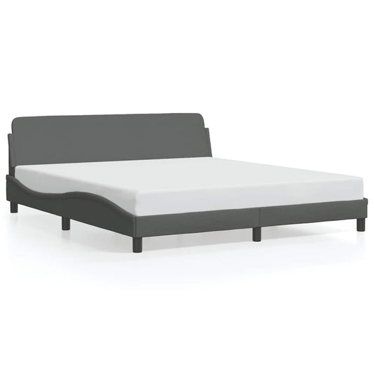 Bed Frame "Dover" Dark Grey 183x213 cm Fabric
