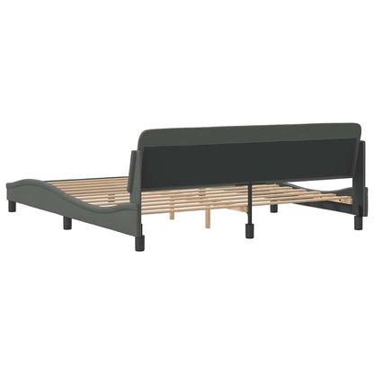 Bed Frame "Dover" Dark Grey 183x213 cm Fabric