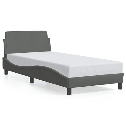 Bed Frame "Dover" Dark Grey 90x190 cm Single Fabric