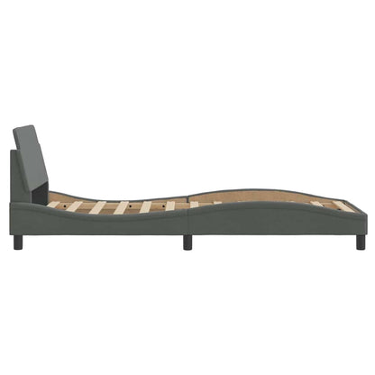 Bed Frame "Dover" Dark Grey 90x190 cm Single Fabric