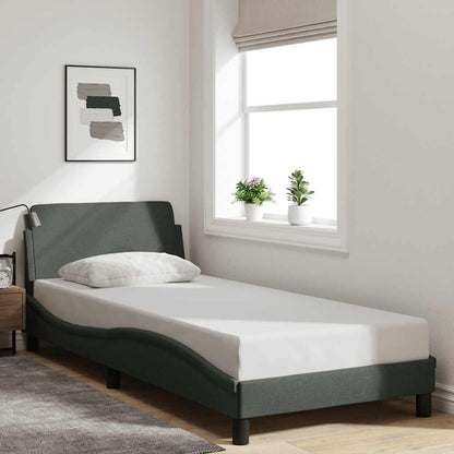 Bed Frame "Dover" Dark Grey 90x190 cm Single Fabric