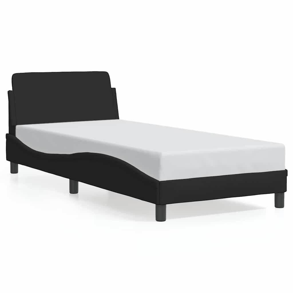 Bed Frame "Dover" Black 90x190 cm Single Fabric