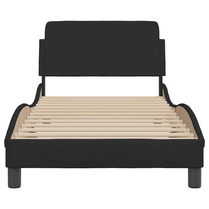 Bed Frame "Dover" Black 90x190 cm Single Fabric