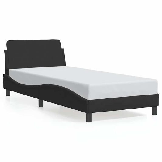 Bed Frame "Dover" Black 90x190 cm Single Velvet