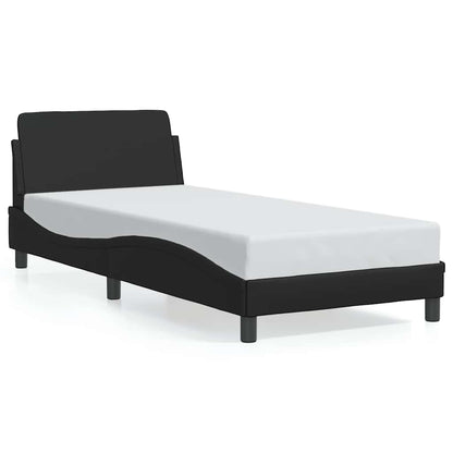 Bed Frame "Dover" Black 90x190 cm Single Faux Leather
