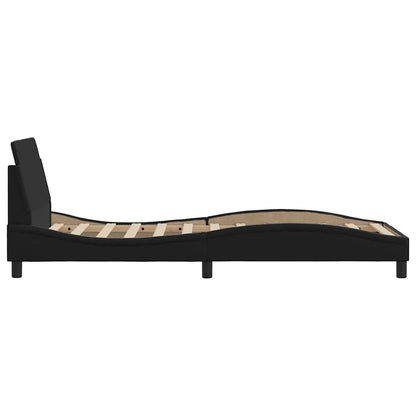 Bed Frame "Dover" Black 90x190 cm Single Faux Leather