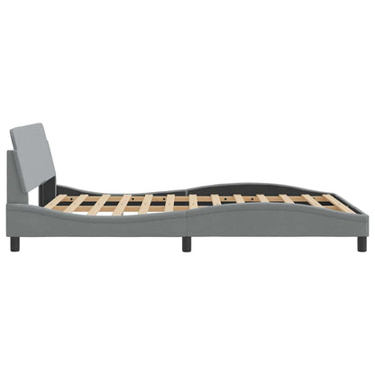 Bed Frame "Dover" Light Grey 135x190 cm Double Fabric