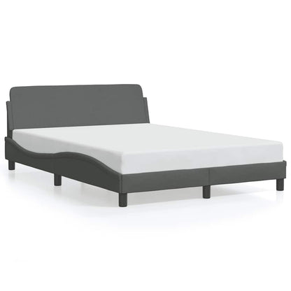 Bed Frame "Dover" Dark Grey 135x190 cm Double Fabric