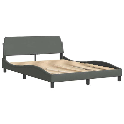 Bed Frame "Dover" Dark Grey 135x190 cm Double Fabric