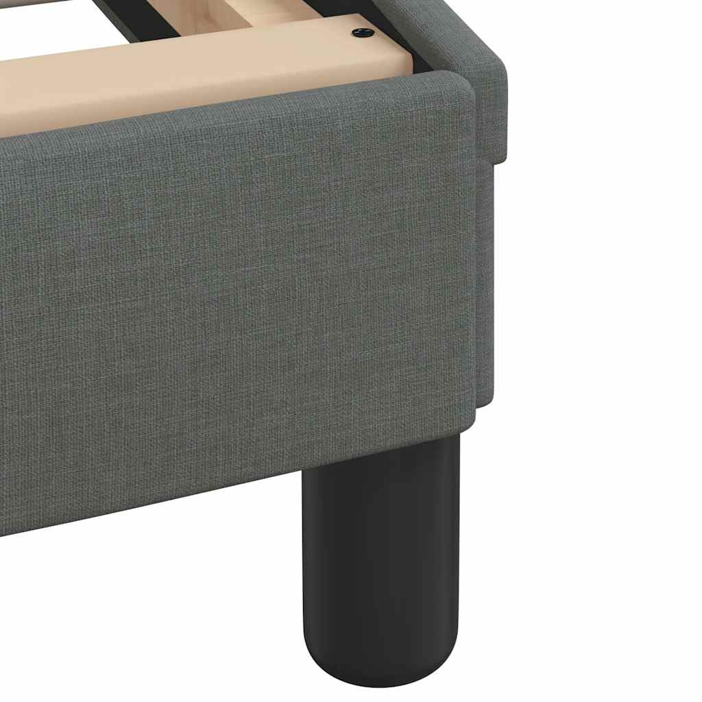 Bed Frame "Dover" Dark Grey 135x190 cm Double Fabric