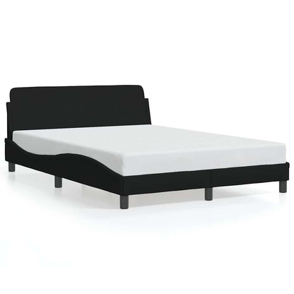 Bed Frame "Dover" Black 135x190 cm Double Fabric