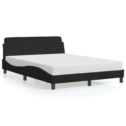 Bed Frame "Dover" Black 135x190 cm Double Velvet
