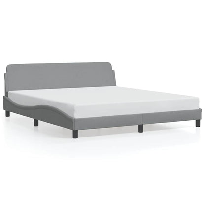 Bed Frame "Dover" Light Grey 180x200 cm Super King Fabric