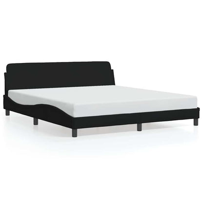 Bed Frame "Dover" Black 180x200 cm Super King Fabric