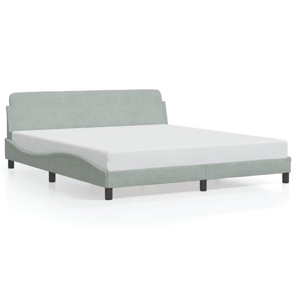 Bed Frame "Dover" Light Grey 180x200 cm Super King Velvet