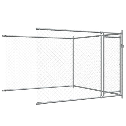 Dog Cage with Doors Grey 4x2x1,5 m Galvanised Steel