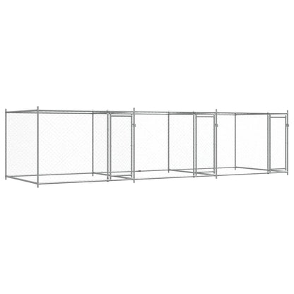 Dog Cage with Doors Grey 6x2x1,5 m Galvanised Steel