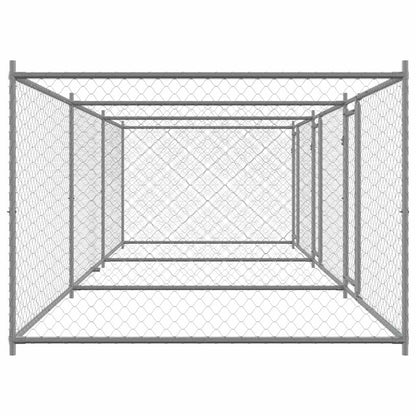 Dog Cage with Doors Grey 6x2x1,5 m Galvanised Steel